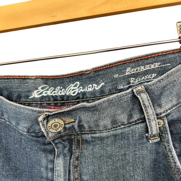 Eddie Bauer Women's Flannel-Lined Boyfriend Relaxed Jeans Size 20 EUC - Picture 5 of 7